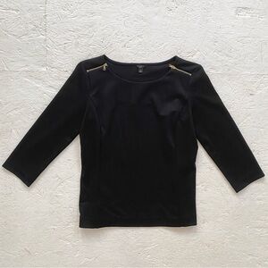 Ann Taylor Zipper Detailed Top